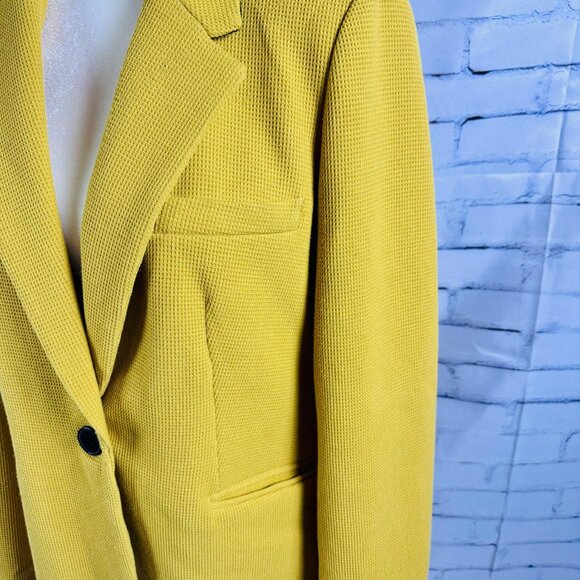 Philosophy Mustard Yellow Textured Blazer Celestial Interior – Size 8 - Picture 4 of 14